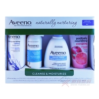 Aveeno 成人洗浴套装 薰衣草沐浴露 精油 身体乳 提神乳