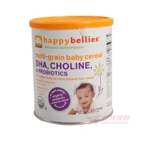 Happy Bellies 有机糙米 益生菌 DHA婴儿辅食 营养米粉 3阶段