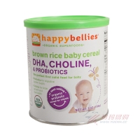 Happy Bellies 有机糙米 益生菌 DHA婴儿辅食 营养米粉 1阶段