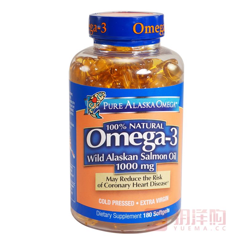 Pure Alaska 三文鱼鱼油Omega-3 EPA/DHA 180粒